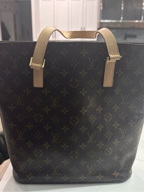 Louis Vuitton Monogram Canvas Vertical Tote in Brown and Tan